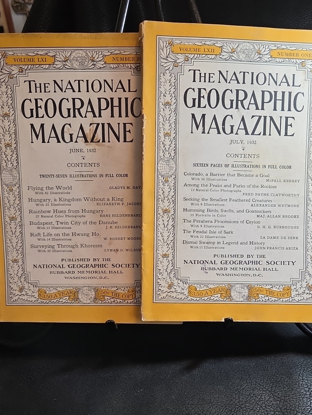 Two National Geographic Magazines. June 1932 And July 1932